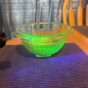 Vintage Small Uranium Glass Mixing Bowl